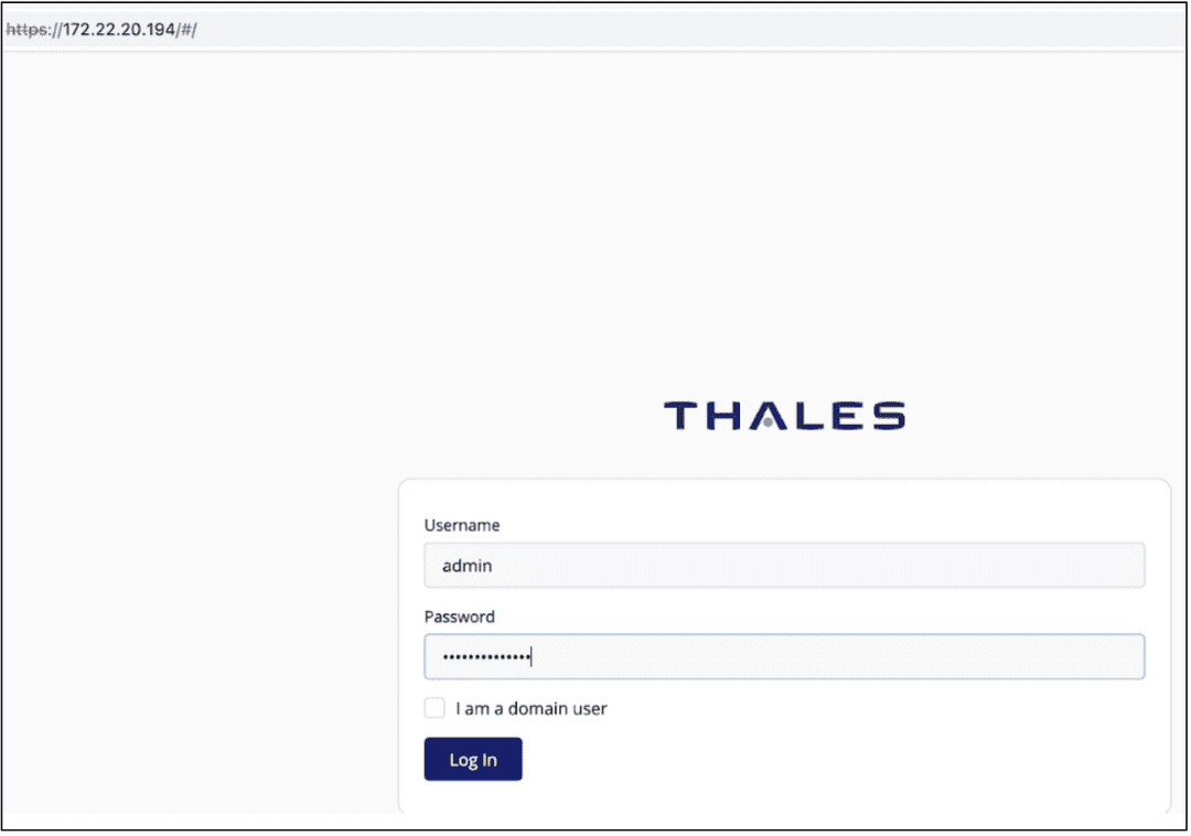 Thales CipherTrust Manager Login